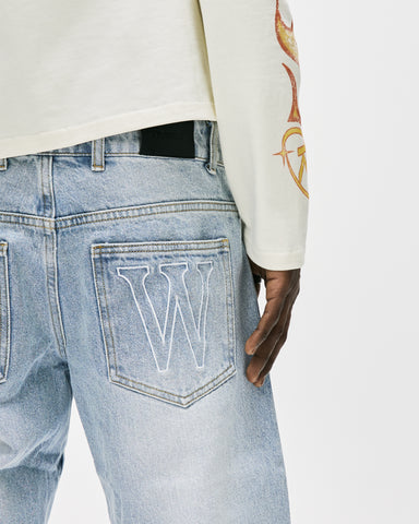 KW DENIM JEANS - BLUE CREAM
