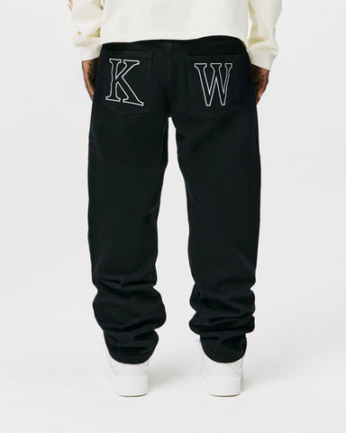 KW DENIM JEANS - JET BLACK KID FROM THE WEST