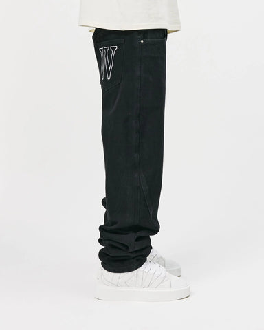 KW DENIM JEANS - JET BLACK KID FROM THE WEST