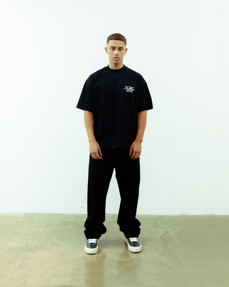 ATELIER DEPT. T - SHIRT - BLACK - KIDWESTClothing