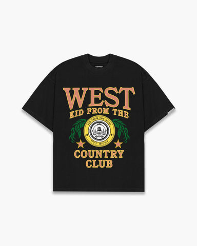 COUNTRY CLUB T - SHIRT - BLACK - KIDWESTClothing