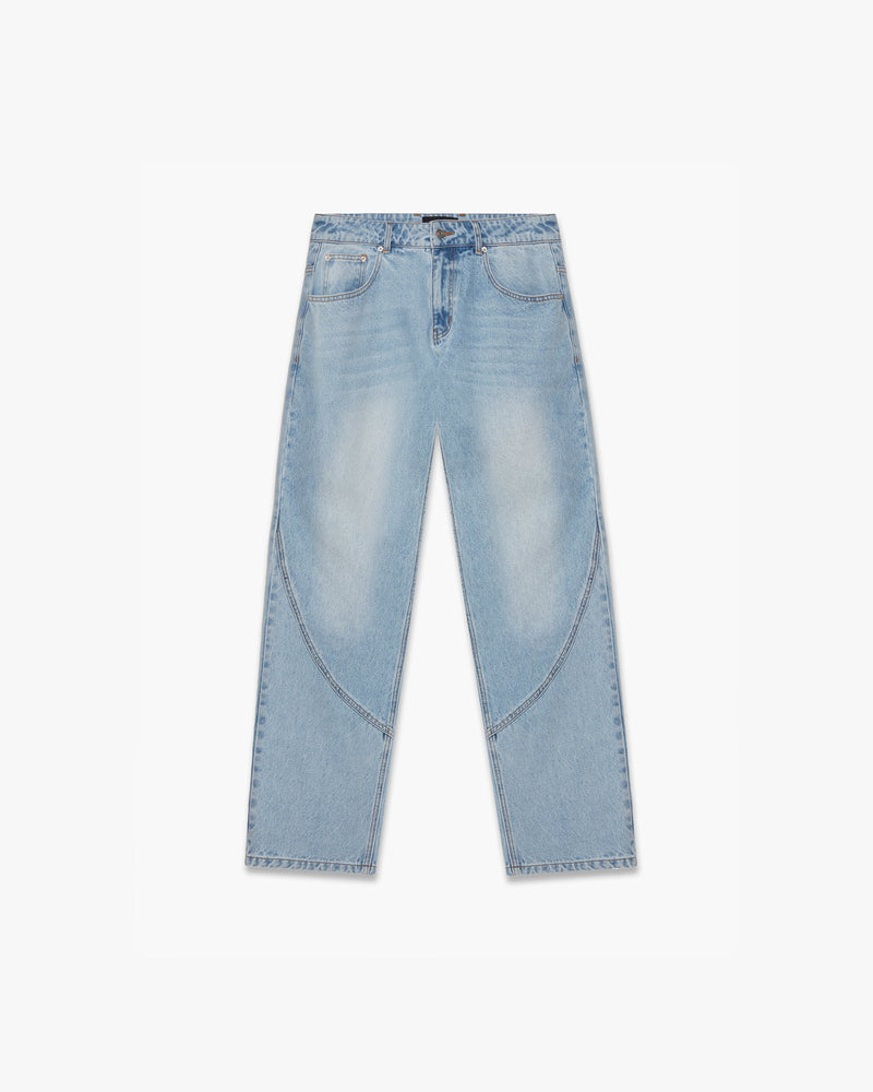 KW DENIM JEANS - BLUE CREAM - KIDWESTClothing