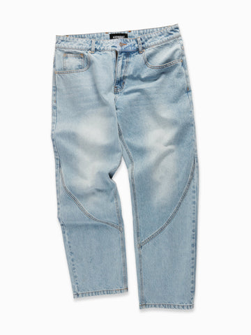 KW DENIM JEANS - BLUE CREAM - KIDWESTClothing