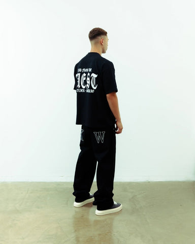 KW DENIM JEANS - JET BLACK - KIDWESTClothing