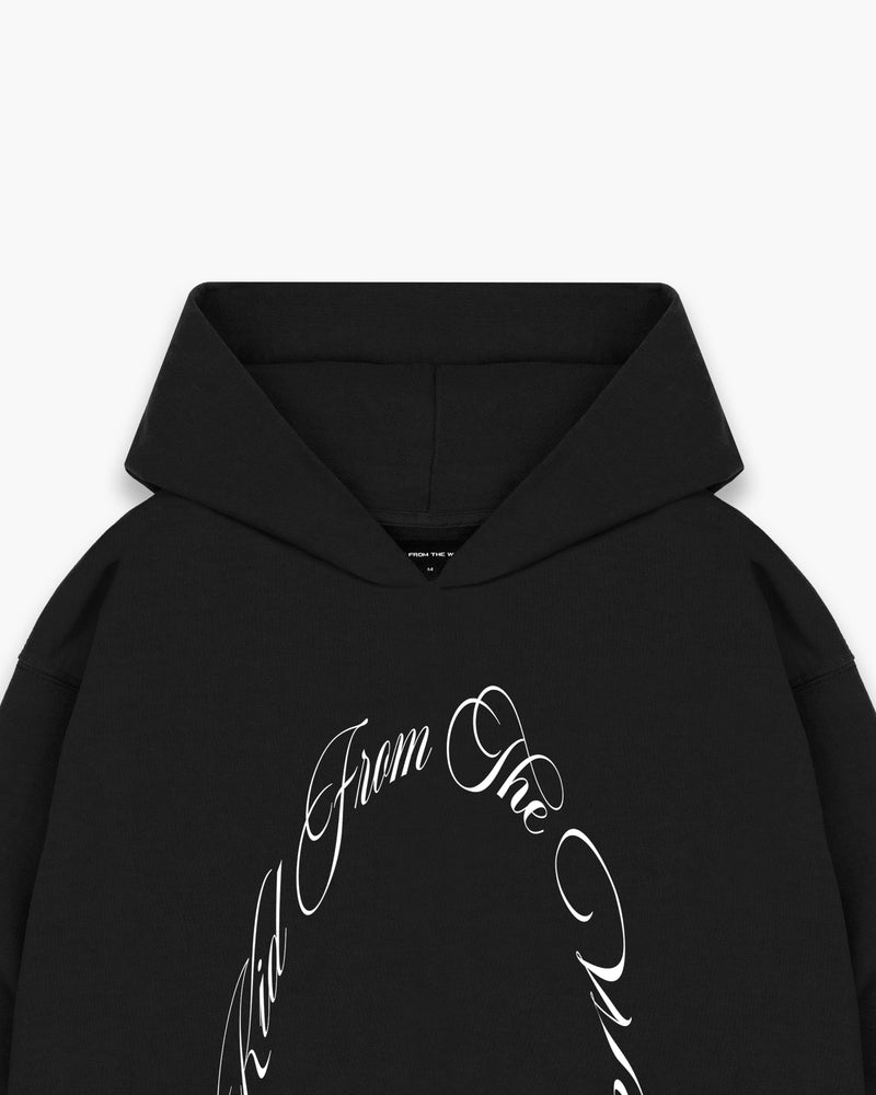 Black Script Arch Hoodie 