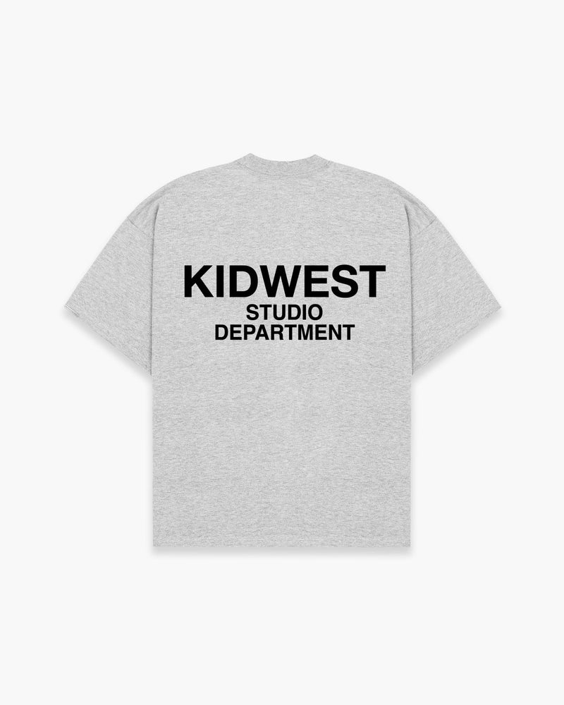 STUDIO DEPT. T - SHIRT - GREY MELANGE - KIDWESTClothing