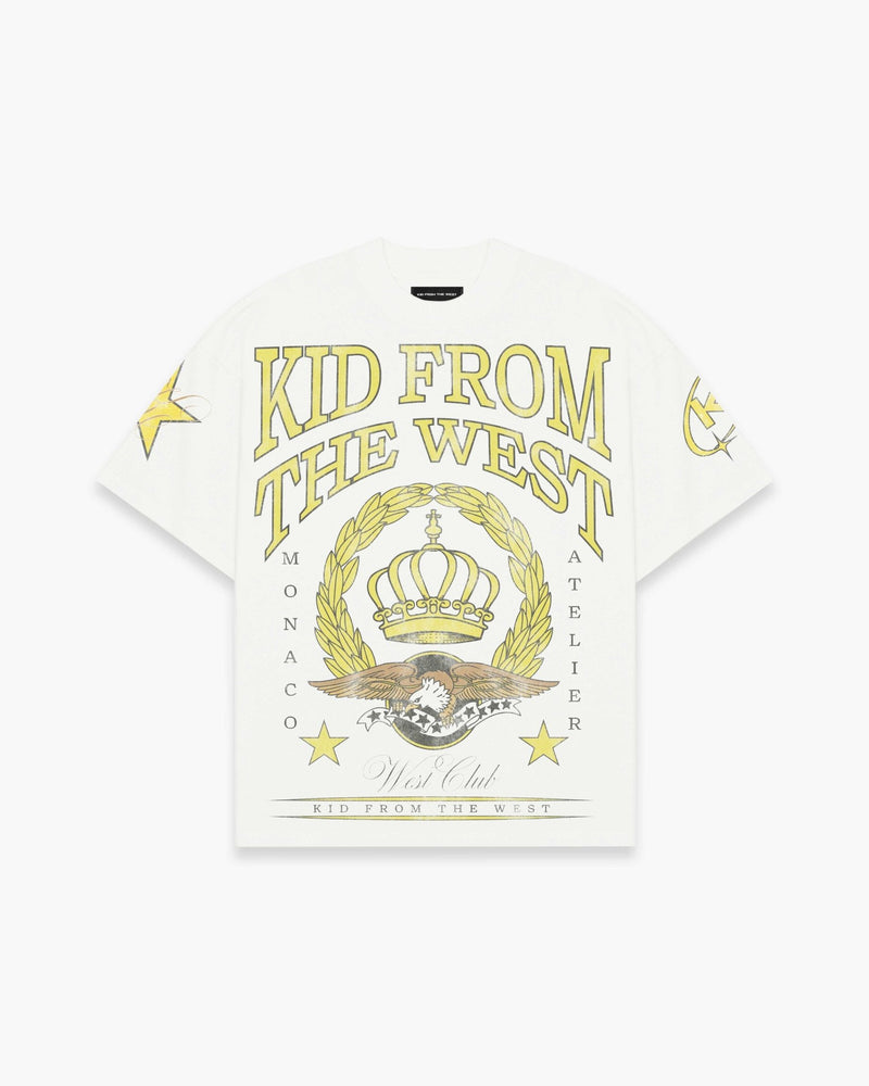 WEST CLUB T - SHIRT - IVORY WHITE - KIDWESTClothing