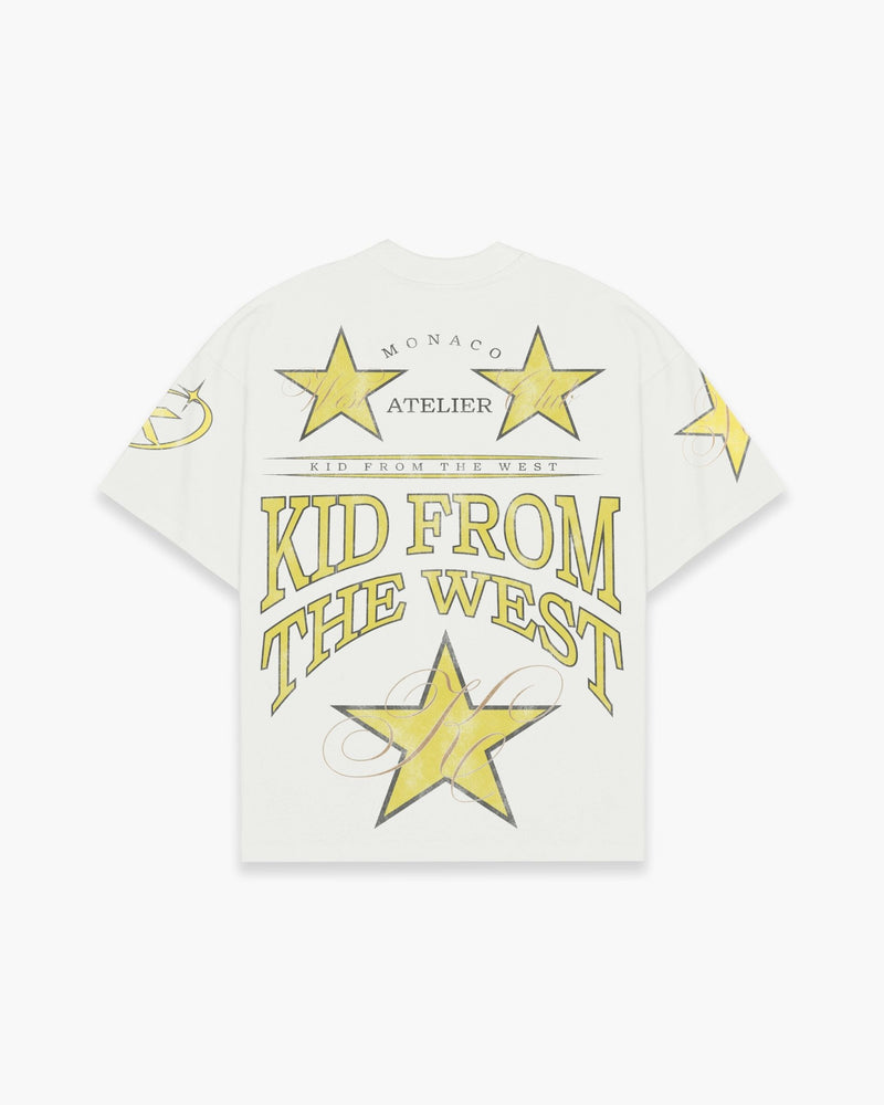 WEST CLUB T - SHIRT - IVORY WHITE - KIDWESTClothing