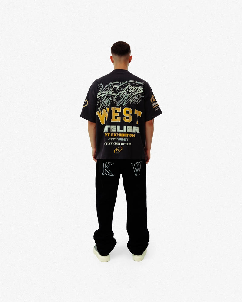 WEST EXHIBITION T - SHIRT - VINTAGE BLACK - KIDWESTClothing