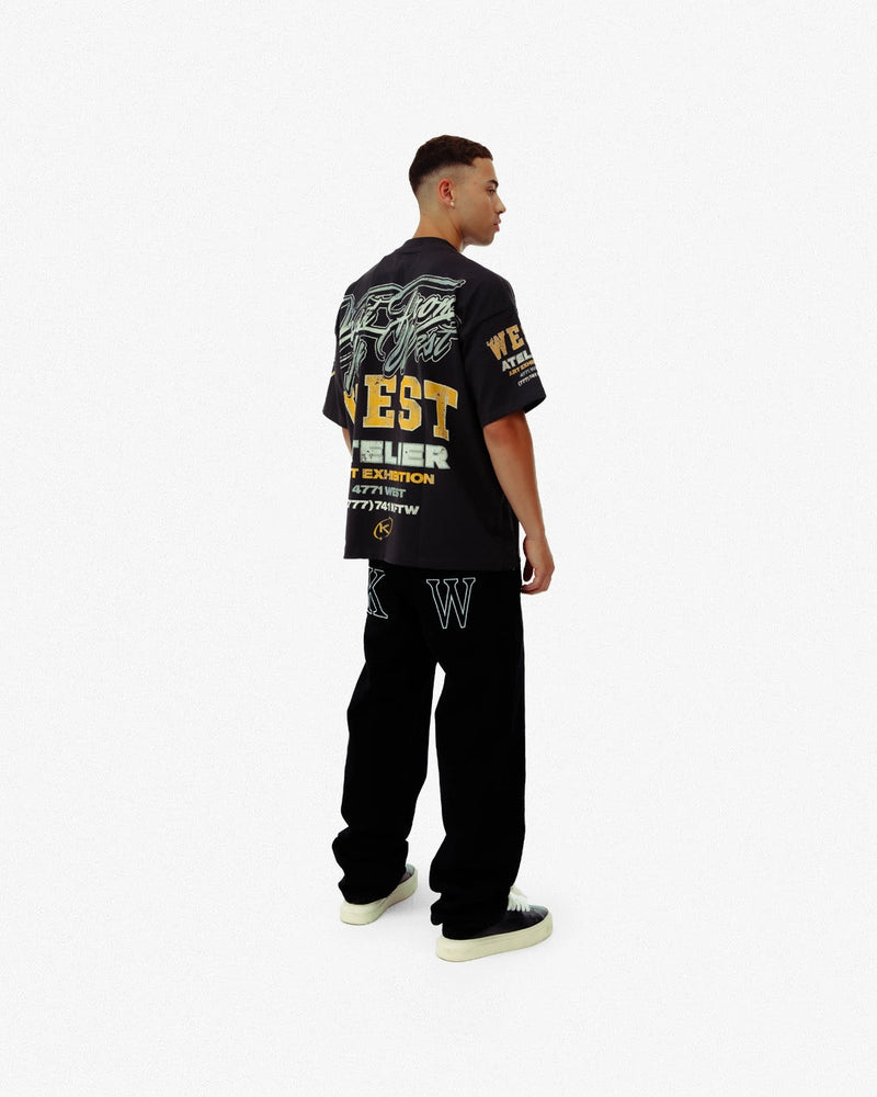 WEST EXHIBITION T - SHIRT - VINTAGE BLACK - KIDWESTClothing